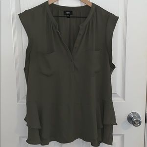 Olive green Mossimo XL summer blouse